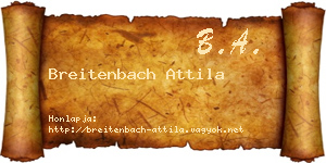 Breitenbach Attila névjegykártya